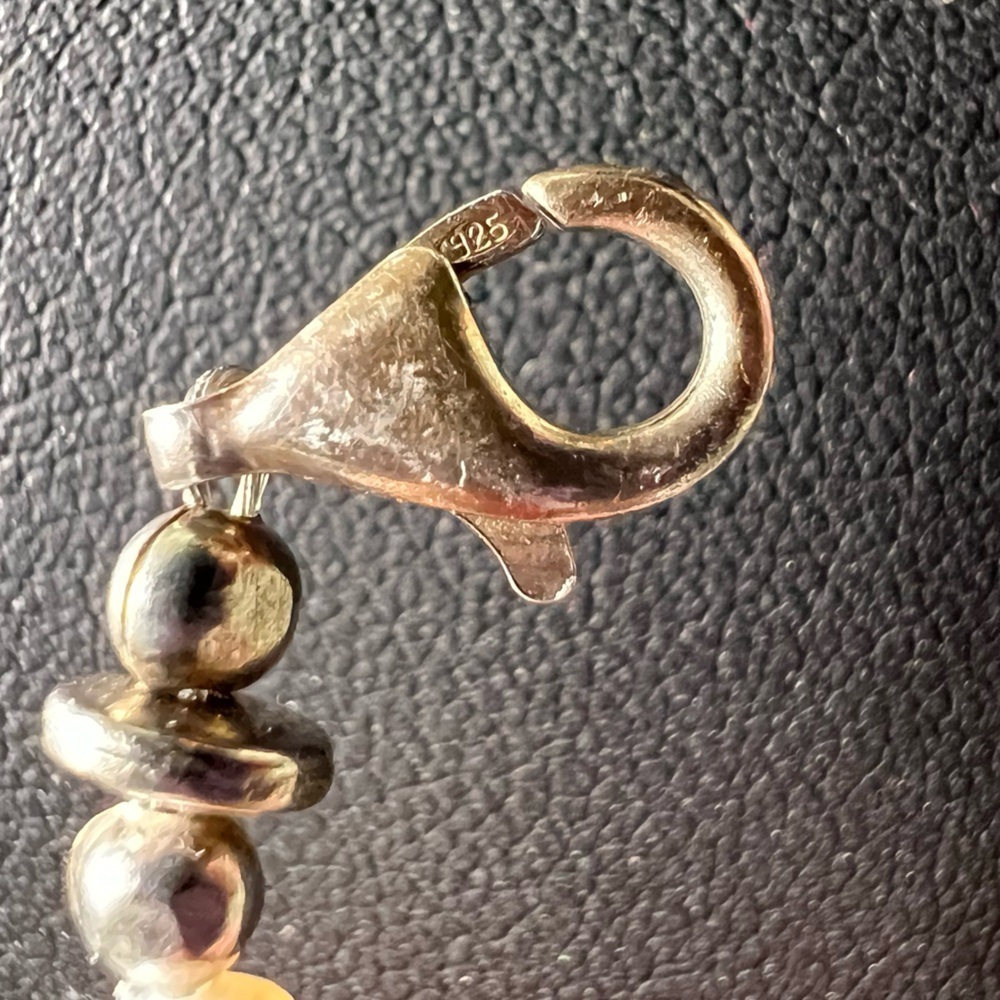 Biwa Pearl & Sterling Silver Bracelet 6.5 - 7.25” D16 - Picture 3 of 3